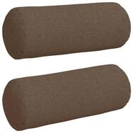 vidaXL Sitzauflage Bolsterkissen 2 St&uuml;ck Braun &Oslash; 15 x 40 cm Stoff, (2 St)