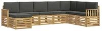 vidaXL Gartenlounge-Set Outdoor-Sofagarnitur 8 pcs Wei&szlig; und Anthrazit, (8-tlg)