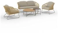 House Nordic Gartenlounge-Sessel Novella Loungeset inkl. Kissen beige, sandfarben.