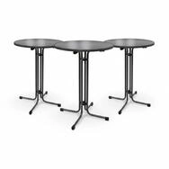 Beautissu Stehtisch Outdoor Stehtisch Bellini, klappbar, 3er Set, &Oslash;70cm, Schwarz,