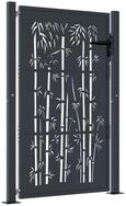 vidaXL Gartentor Gartentor Anthrazit 100x125 cm Stahl Bambus-Design