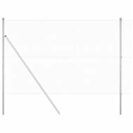 vidaXL Gartenzaun Schwei&szlig;drahtzaun Bodenfixierung 10 x 1,5 m Verzinkter Stahl,