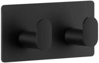 Smedbo Handtuchhaken BB456 CUBE, Schwarz, Edelstahl, selbstklebend, (1-St), B 9,6 cm,