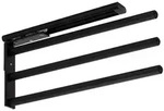 SO-TECH&reg; Teleskop-Handtuchhalter TED Aluminium schwarz matt f&uuml;r Bad oder K&uuml;che,