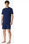 Schiesser Pyjama Modern Essentials (Set, 2 tlg) Schlafanzug - Baumwolle -