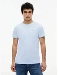 Tommy Jeans T-Shirt TJM ESSENTIAL SOLID mit Rundhalsausschnitt und dezenter Logo-Flag