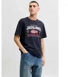 Jack & Jones T-Shirt JJELOGO TEE SS O-NECK 2 COL AW26 SN Baumwolle, regular fit blau