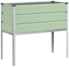 vidaXL Blumentopf Pflanzk&uuml;bel Pastellgr&uuml;n 100 x 45 x 90 cm Verzinkter Stahl (1 St)