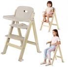 lionelo Hochstuhl Floris 3-in-1 (HOLZ), Hochstuhl mit GurtMitwaschenderbis 40kgHolz
