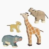 Holztiger Spielwelt Wilde Tiere-Set, (Spar-Set, 4-tlg., set), Ideal f&uuml;r kreative
