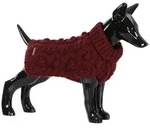 PAIKKA Hundepullover Hunde Strickpullover "Handmade Knit Sweater burgund