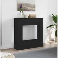 vidaXL Kaminumbauschrank Kaminumrandung Schwarz Eichen-Optik 90x30x90 cm