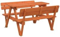 vidaXL Gartentisch Picknicktisch f&uuml;r 4 Kinder mit Schirmloch Massivholz Tanne (1-St)
