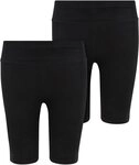URBAN CLASSICS Jogginghose Girls High Waist Cycle Shorts 2-Pack M&auml;dchen