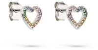 s.Oliver Paar Ohrstecker Rainbow Heart, Herz, mit Zirkonia (synth)