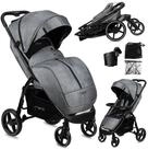 MoMi Kinder-Buggy Miya, (Kinderwagen-Set), Einhand-Faltsystem, gro&szlig;e EVA-R&auml;der &