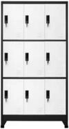 vidaXL Mehrzweckschrank Schlie&szlig;fachschrank Anthrazit und Wei&szlig; 90x45x180 cm Stahl