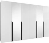 MIRJAN24 Kleiderschrank Mila II 300 (mit sechs Dreht&uuml;ren) 300x52x202 cm, vier