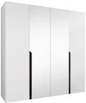 MIRJAN24 Kleiderschrank Mila II 200 (mit vier Dreht&uuml;ren) Frontspiegel, 200x52x202