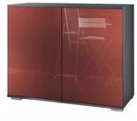 Vladon Kommode Skadu V3 (Moderner K&uuml;chenschrank, mit 2 gro&szlig;en T&uuml;ren), Anthrazit