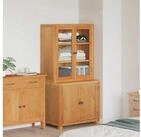 vidaXL Highboard, Aufbewahrungsm&ouml;bel-Set mit Speicher mit T&uuml;r Braun Holzwerkstoff