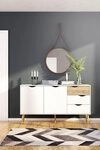 Home affaire Sideboard Oslo Aufbewahrung, Schubladenschrank, Kommode mit 2 T&uuml;ren, 3