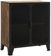 vidaXL Sideboard Aufbewahrungsschrank Rustikal Braun 72x36x82 cm Metall und MDF (1