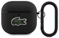 Lacoste Kopfh&ouml;rer-Schutzh&uuml;lle Case AirPods 4 schwarz Logo Krokodil gr&uuml;n mit