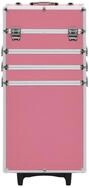 vidaXL Kosmetikkoffer, Schminkkoffer Aluminium Rosa