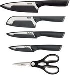Tefal Messer-Set Comfort (Set, 5-tlg), Klingenh&uuml;lle, Edelstahl Klingen,