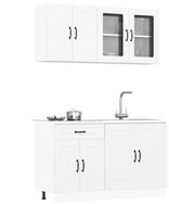 vidaXL K&uuml;chenbuffet vidaXL 4-tlg. K&uuml;chenschrank-Set Kalmar Wei&szlig; Holzwerkstoff