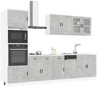 vidaXL Schrankmodule 7-tlg. K&uuml;chenschrank-Set Kalmar Betongrau Holzwerkstoff