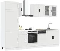 vidaXL Schrankmodule 8-tlg. K&uuml;chenschrank-Set Kalmar Wei&szlig; Holzwerkstoff