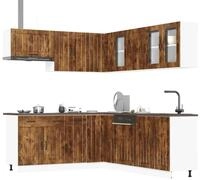 vidaXL Schrankmodule 11-tlg. K&uuml;chenschrank-Set Lucca R&auml;uchereiche Holzwerkstoff