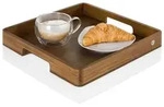 AdHoc Tablett SERVE SQUARE, Akazienholz, Walnussholz, (1-tlg), hochwertiges