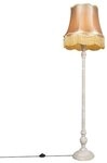 Qazqa Stehlampe Classico, ohne Leuchtmittel, Warmwei&szlig;, QAZQA Stehlampe, e27, Gelb,