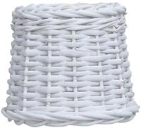 vidaXL Lampenschirm Lampenschirm Korbweide 25 x 17 cm Wei&szlig;