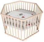 roba&reg; Laufgitter 6-eckig - mobiles Laufgitter mit Rollen - aus Holz (verschiedene