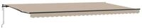 vidaXL Markise Ausziehbare Markise Beige 600 x 300 cm Stoff und Aluminium (1-St)