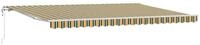 vidaXL Markise Ausziehbare Markise Gr&uuml;n und Gelb 500 x 350 cm (1-St)