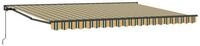 vidaXL Markise Markisenrahmen Gr&uuml;n und Gelb 450 x 300 cm (1-St)