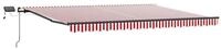 vidaXL Markise Ausziehbare Markise Rot und Wei&szlig; 400 x 350 cm (1-St)