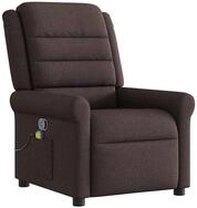 vidaXL Sessel Massagesessel Dunkelbraun Stoff (1-St)