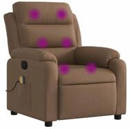 vidaXL Sessel Massagesessel Braun Stoff (1-St)