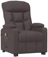 vidaXL Massagesessel Massagesessel Elektrisch Dunkelbraun Stoff (1-St)