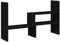 vidaXL Monitorst&auml;nder, (Bildschirmst&auml;nder Schwarz (39-72)x17x43 cm Massivholz