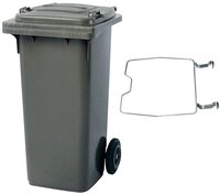 BRB-Lagertechnik M&uuml;lleimer BRB M&uuml;lltonne MGB 120 Liter, mit Klemmring f&uuml;r