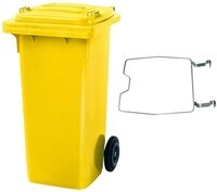 BRB-Lagertechnik M&uuml;lleimer BRB M&uuml;lltonne MGB 120 Liter, mit Klemmring f&uuml;r