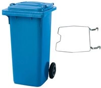 BRB-Lagertechnik M&uuml;lleimer BRB M&uuml;lltonne MGB 120 Liter, mit Klemmring f&uuml;r