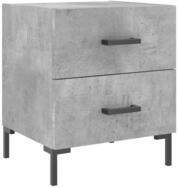 vidaXL Nachtkommode, Nachttisch Betongrau 40x35x47,5 cm Holzwerkstoff